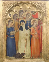 Predella Panel of St. Lucy with Saints, 1350-60
